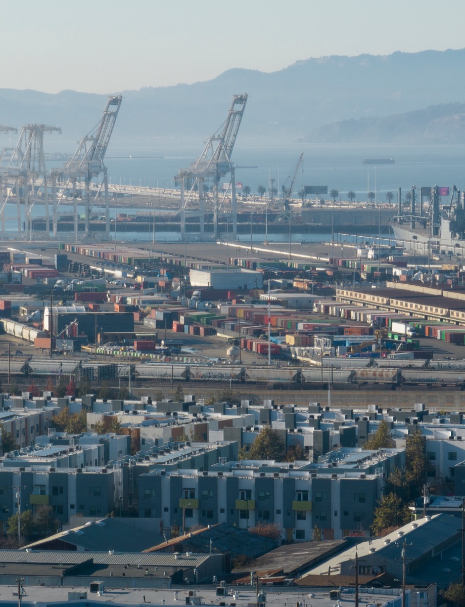 Aerial views of West Oakland