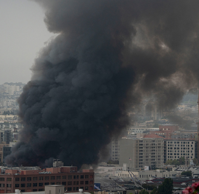 Fire in building