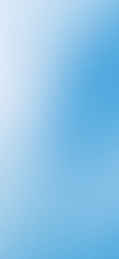 Sky blue background.